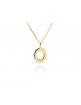 Collar letra O inicial oro amarillo 18k · Gargantilla "Letra O" 10 mm