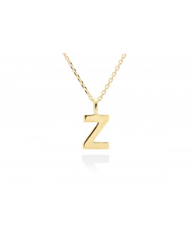 Collar letra Z inicial oro amarillo 18k · Gargantilla "Letra Z" 10 mm