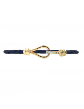 Pulsera de Diamantes con Cierre de Oro 18k y Acero Negro · Marga Mira
