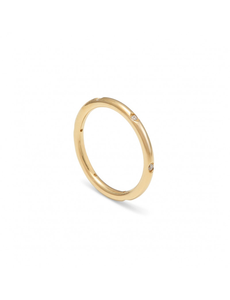 Anillo de Diamantes en Oro Amarillo 18k · Joyería Marga Mira