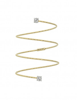 Silenzio: Anillo 1/2 Oro 18k con Circonitas. Anillo de Oro MagicWire