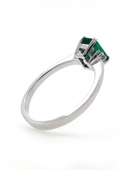 Ankara: Anillo Esmeralda 5x7mm Rectangular y Diamantes · Marga Mira