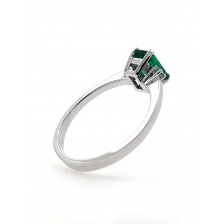 Ankara: Anillo Esmeralda 5x7mm Rectangular y Diamantes · Marga Mira