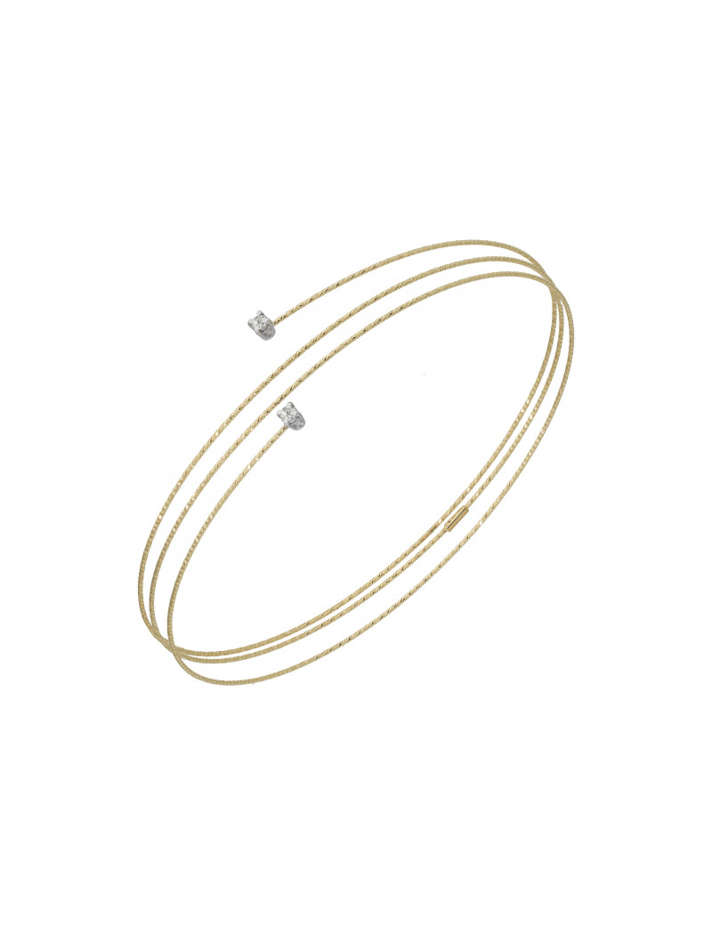 Pulsera Hilo Oro 18k con Puntos de Luz. Brazalete Silenzio · Marga Mira