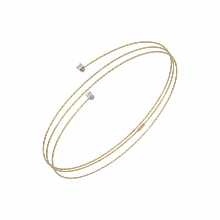 Pulsera Hilo Oro 18k con Puntos de Luz. Brazalete Silenzio · Marga Mira