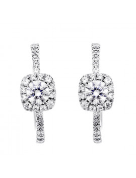 Pendientes de Diamantes 0,41ct Aro en Oro Blanco 18K · Marga Mira