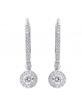 Pendientes de Diamantes 0,31ct Aro en Oro Blanco 18K · Marga Mira