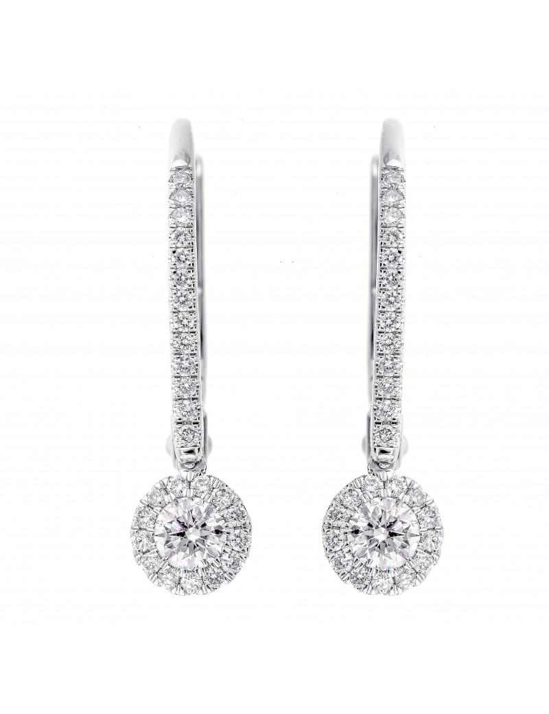 Pendientes de Diamantes 0,31ct Aro en Oro Blanco 18K · Marga Mira