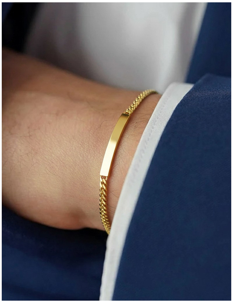 Pulsera Barbada de Oro 18k · Brazalete Oro Macizo 17,5 cm