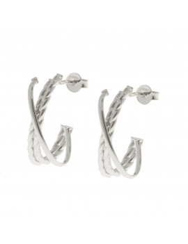 Pendientes de Aros Abiertos Rizados