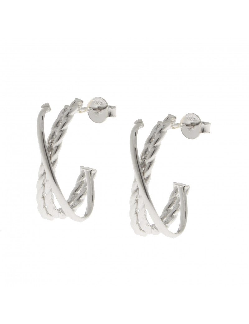 Pendientes de Aros Abiertos Rizados