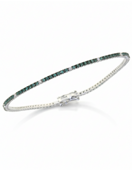 Pulsera Riviere Esmeraldas Diamantes. Brazalete de Esmeraldas
