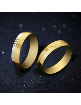 Anillo de 3 Diamante en Oro Amarillo 18k · 4,5mm · Marga Mira