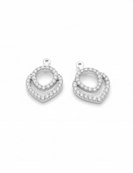 Pendientes Desmontables con Diamantes en Oro Blanco 18k · Marga Mira