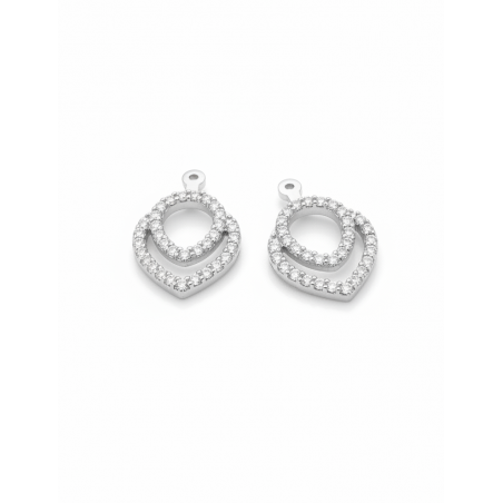 Pendientes Desmontables con Diamantes en Oro Blanco 18k · Marga Mira