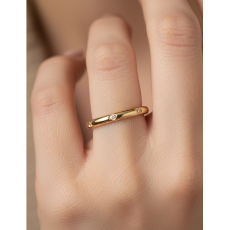 Anillo de Diamantes en Oro Amarillo 18k · Joyería Marga Mira