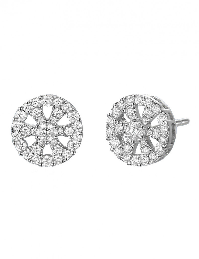 Pendientes de Diamantes 0,57ct en Oro Blanco 18k · Joyería Marga Mira
