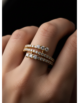 Anillo Espiral Diamantes Oro Amarillo 18k (0.80ct) | Marga Mira