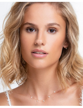 Gargantilla 5 Diamantes Colgantes al Aire 0,50 ct · Joyería Marga Mira