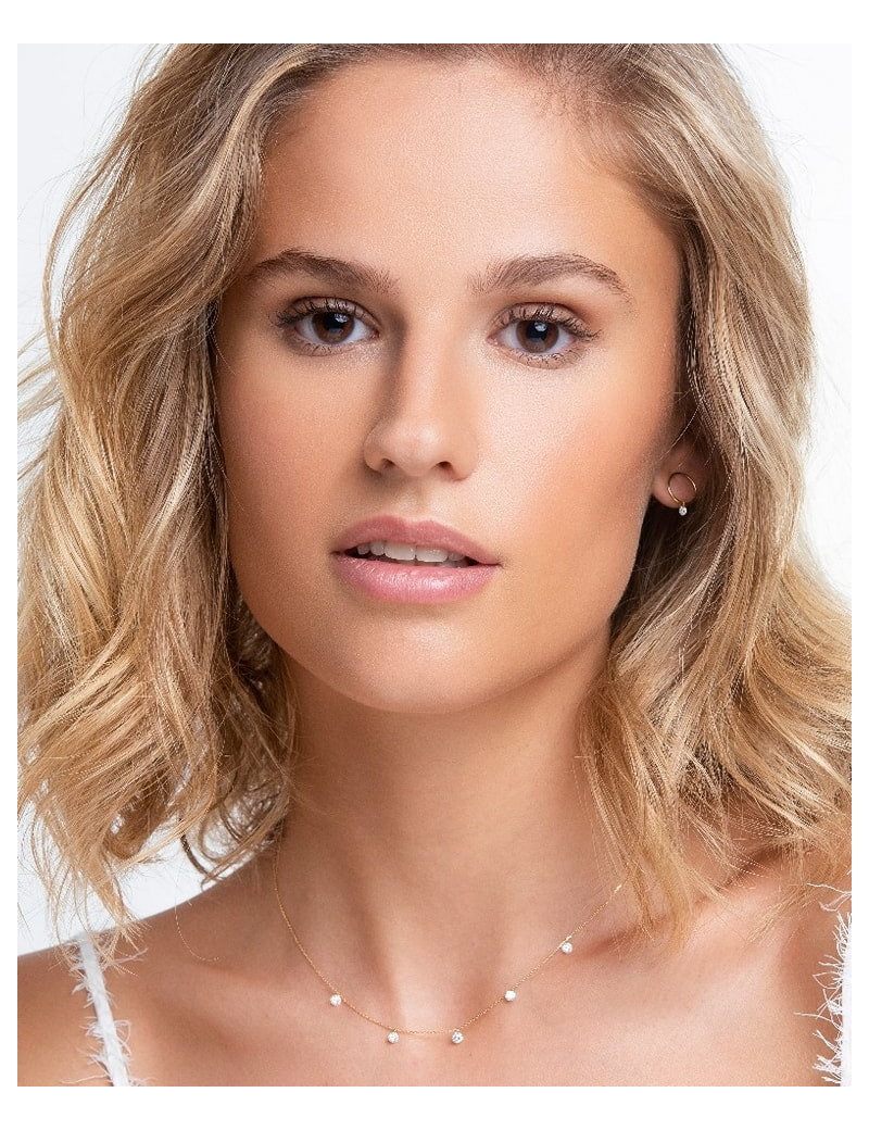 Gargantilla 5 Diamantes Colgantes al Aire 0,50 ct · Joyería Marga Mira