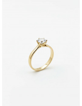 Stefany: Anillo Solitario de Diamante en 6 Garras · Joyería Marga Mira