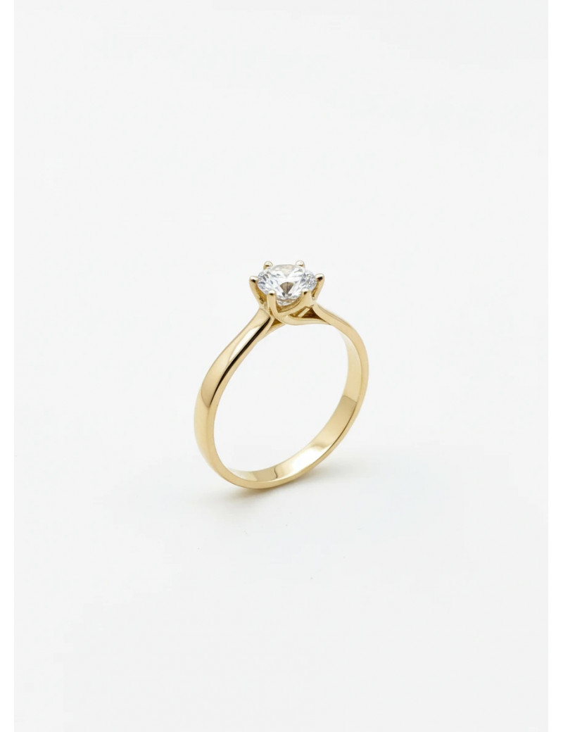 Stefany: Anillo Solitario de Diamante en 6 Garras · Joyería Marga Mira