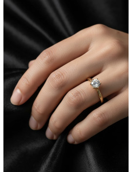 Stefany: Anillo Solitario de Diamante en 6 Garras · Joyería Marga Mira