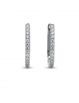 Pendientes Criollas de Diamantes en Oro Blanco 18k · Marga Mira