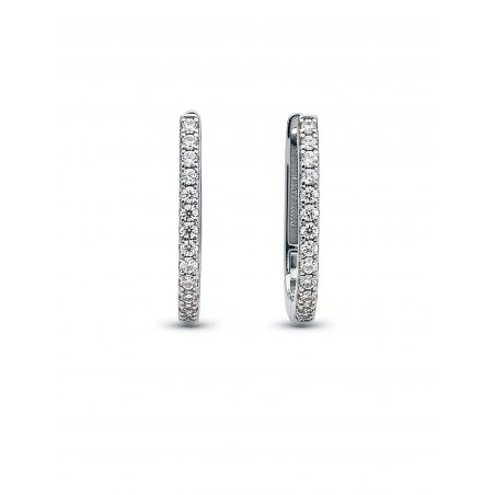 Pendientes Criollas de Diamantes en Oro Blanco 18k · Marga Mira