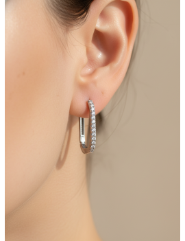 Pendientes Criollas de Diamantes en Oro Blanco 18k · Marga Mira