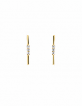 Pendientes Diamantes Oro Amarillo 18k modelo Johana · Marga Mira