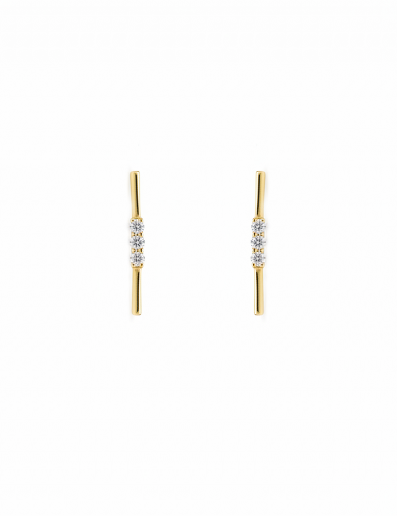 Pendientes Diamantes Oro Amarillo 18k modelo Johana · Marga Mira
