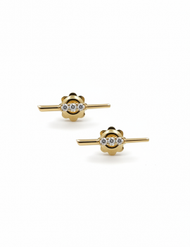 Pendientes Diamantes Oro Amarillo 18k modelo Johana · Marga Mira