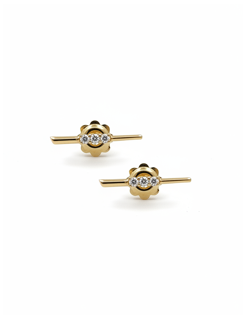 Pendientes Diamantes Oro Amarillo 18k modelo Johana · Marga Mira