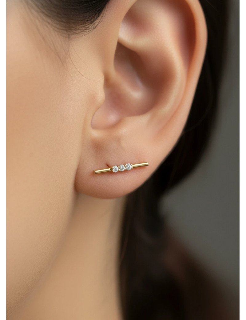 Pendientes Diamantes Oro Amarillo 18k modelo Johana · Marga Mira