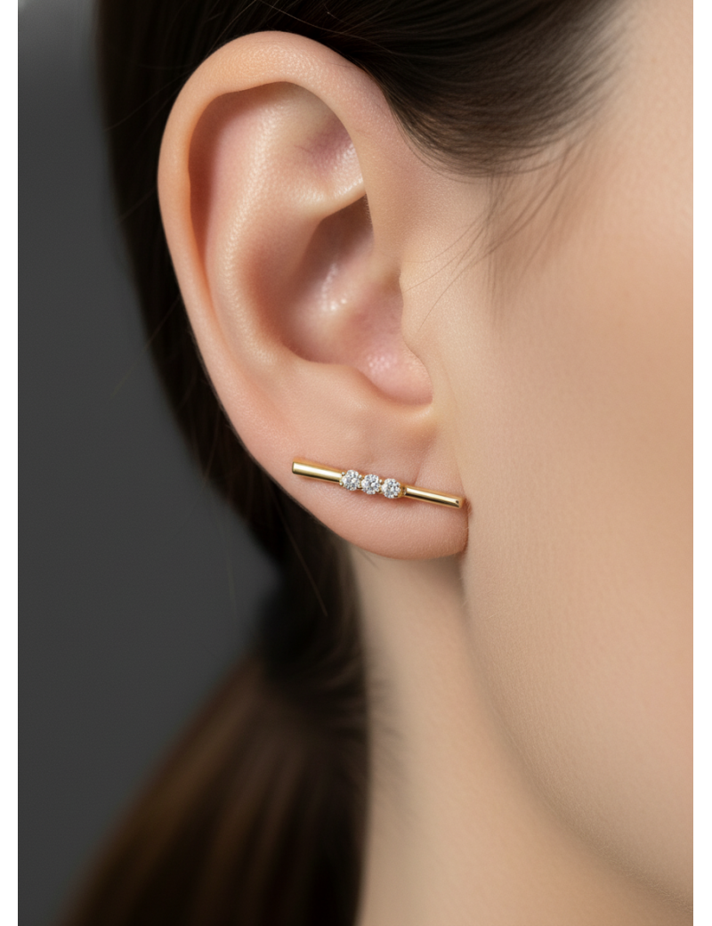 Pendientes Diamantes Oro Amarillo 18k modelo Johana · Marga Mira