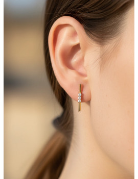 Pendientes Diamantes Oro Amarillo 18k modelo Johana · Marga Mira