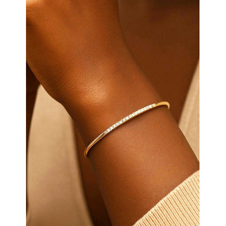 Martina: Pulsera de 23 Diamantes Rígida Oro Amarillo 18k · Marga Mira