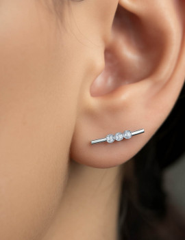 Pendientes Diamantes Oro Blanco 18k modelo Johana · Marga Mira