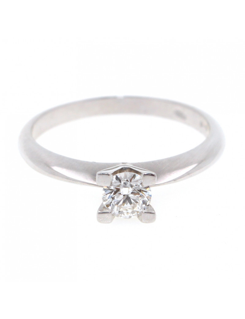 Anillo Oro Blanco y Diamante 0,36 kts