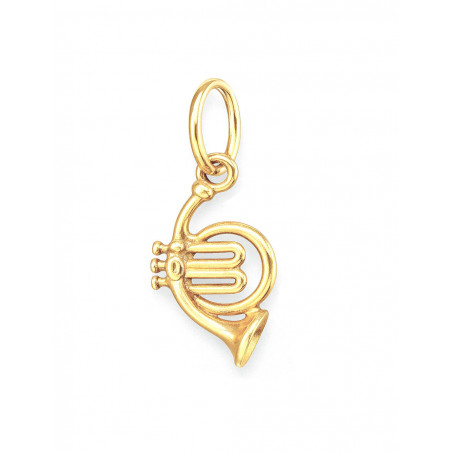 Colgante Corneta Francesa en Oro Amarillo 18k | Joyería Marga Mira