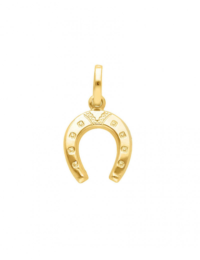 Colgante de Herradura (2cm) en Oro Amarillo 18k · Joyería Marga Mira