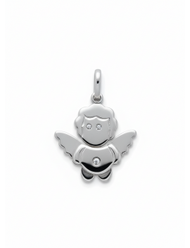 Colgante Ángel Guardián de Diamantes en Oro Blanco 18k · Marga Mira