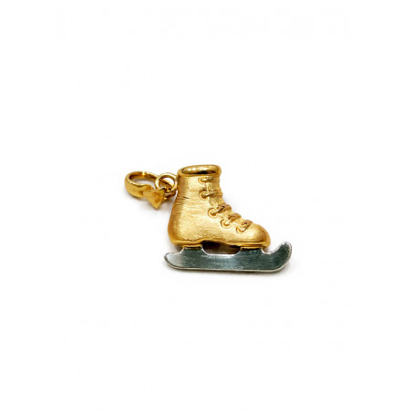 Colgante Patín de Hielo de Oro Bicolor 18k · 1.6x2cm · Marga Mira