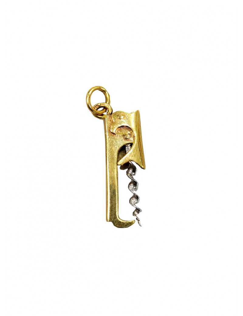 Colgante Sacacorchos en Bicolor 18k de 2.5cm · Joyería Marga Mira