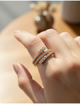 Anillo Espiral Diamantes Oro Amarillo 18k (0.80ct) | Marga Mira