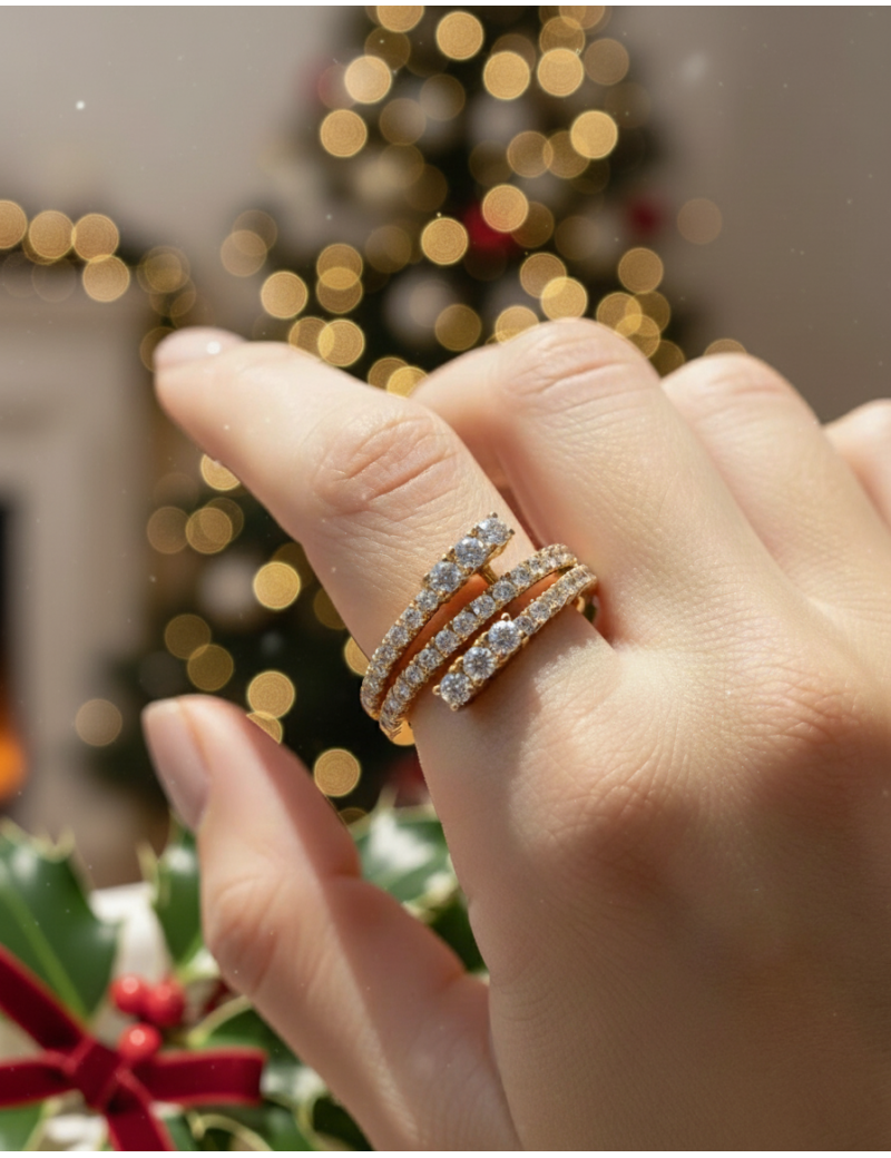 Anillo Espiral Diamantes Oro Amarillo 18k (0.80ct) | Marga Mira