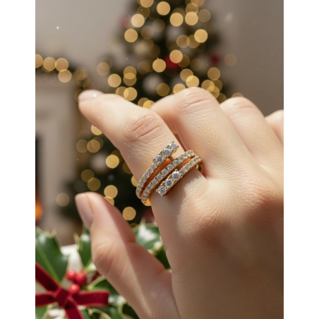 Anillo Espiral Diamantes Oro Amarillo 18k (0.80ct) | Marga Mira