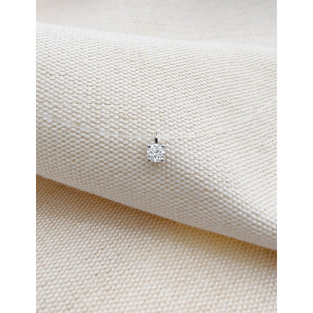 Sofia: Collar Diamante Solitario en Oro Blanco 18k · Marga Mira