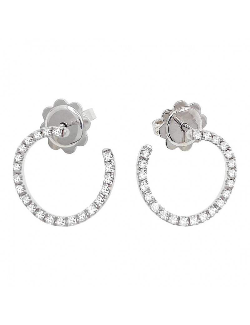 Pendientes Martina con 44 diamantes en oro blanco 18k · Marga Mira